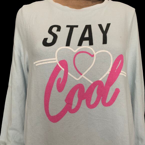 NEW Wildfox Light Blue Stay Cool Jumper Pullover S - Picture 3 of 12